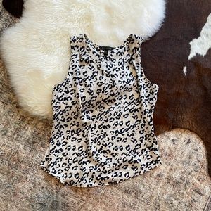 Animal print sleeveless top Banana Republic